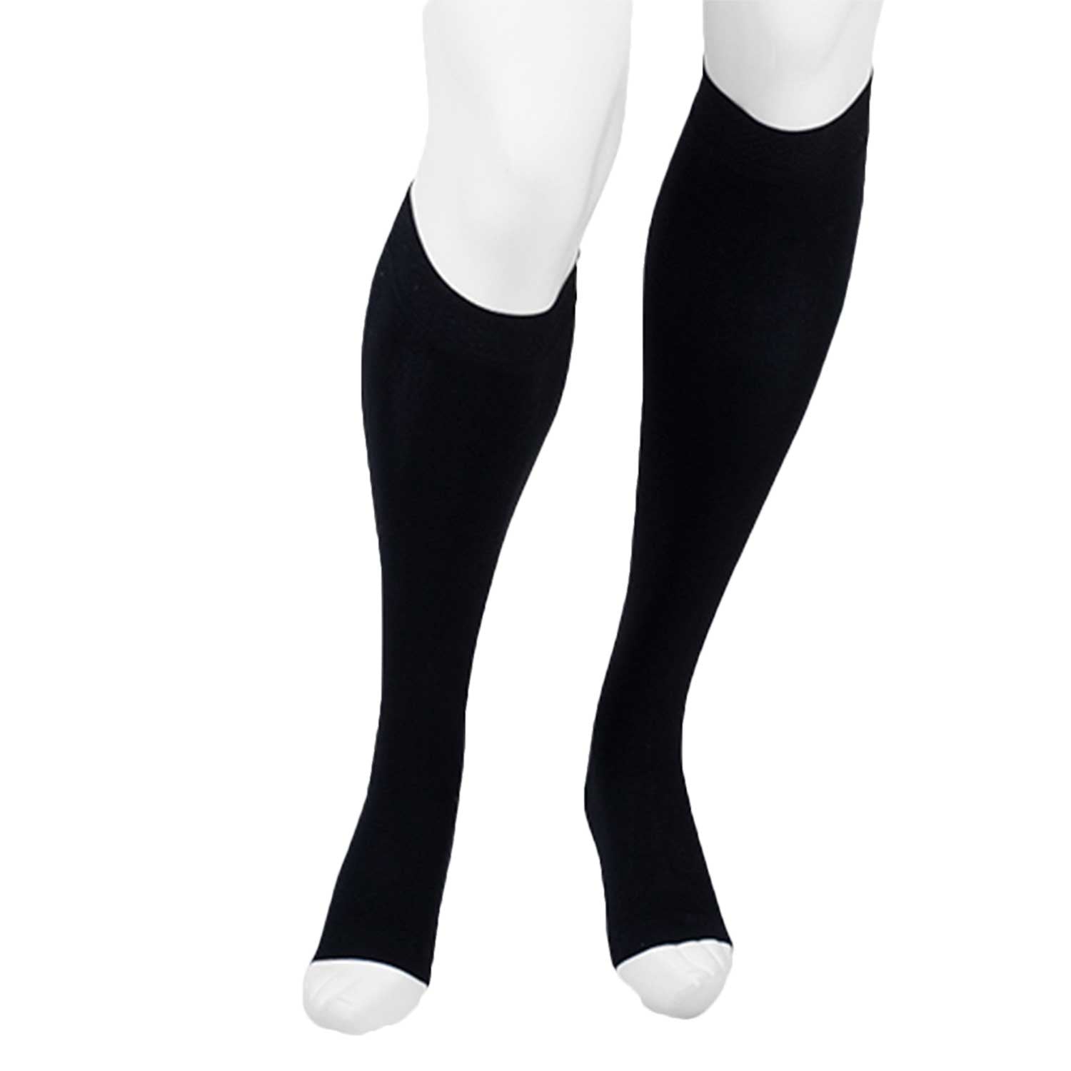 Juzo Assist 3611 Open Toe Knee Highs - 20-30 mmHg Black