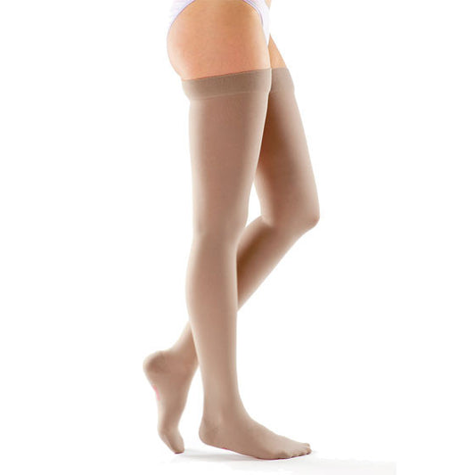 Mediven Plus Thigh Highs w/Silicone Band 20-30 mmHg - Medi Plus Closed Toe Thigh Highs w/Silicone Dot Band - 20-30 mmHg