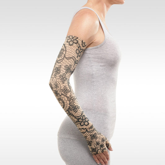 Juzo Soft 2002 Print Mosaic Henna Armsleeve 30-40 mmHg - Juzo Soft 2002 Seasonal Print Henna Armsleeve Mosaic Henna