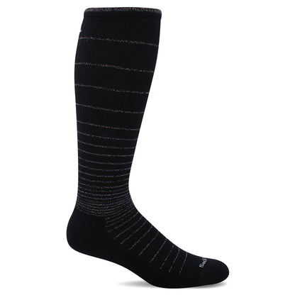 SockWell Women's Circulator Knee High Socks - 15-20 mmHg Black Sparkle