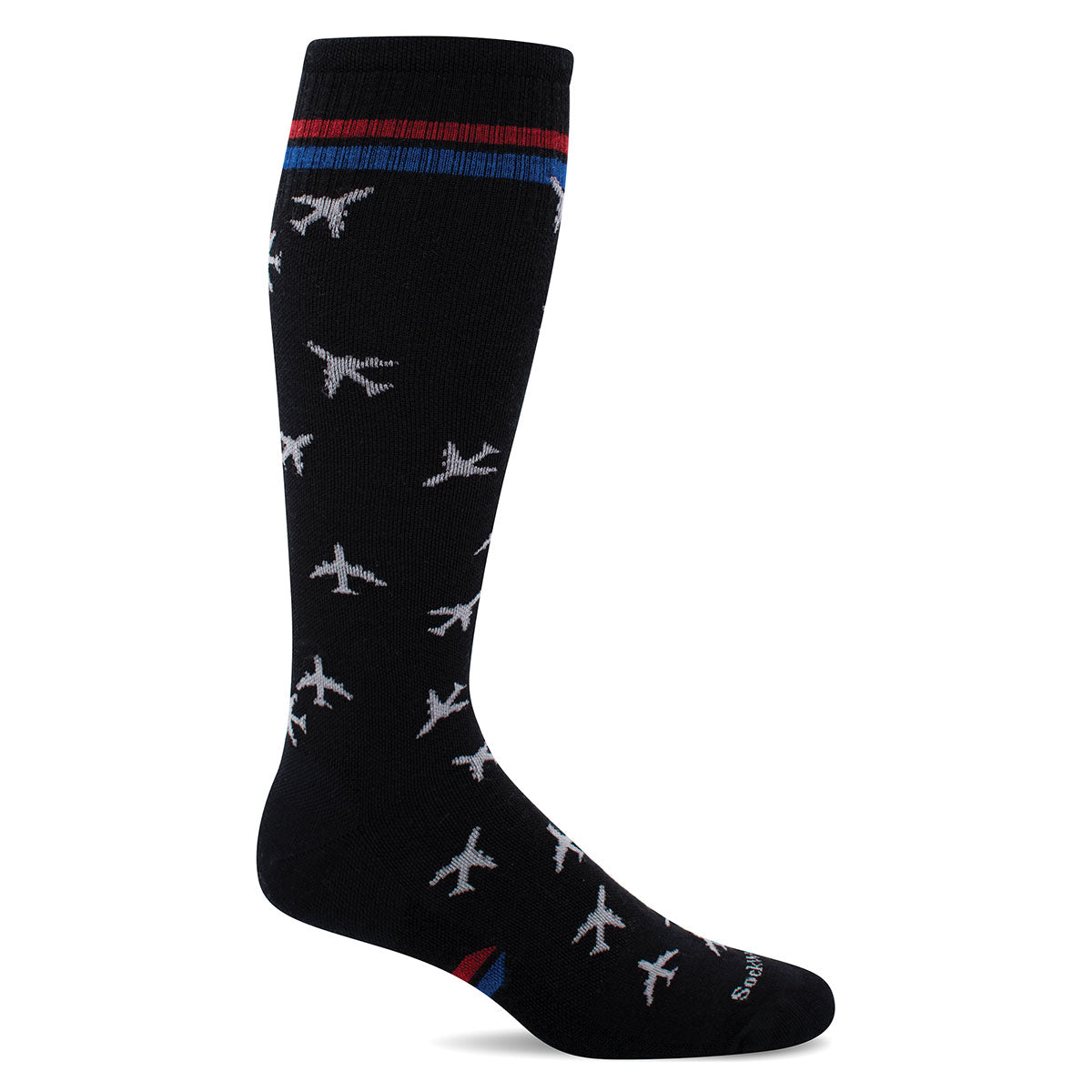 SockWell Men's In Flight Socks 15-20 mmHg Black