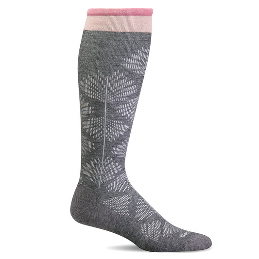 SockWell Women's Full Floral Knee High Socks 15-20 mmHg (Charcoal) - SockWell Women's Full Floral Knee High  Socks - 15-20 mmHg Charcoal