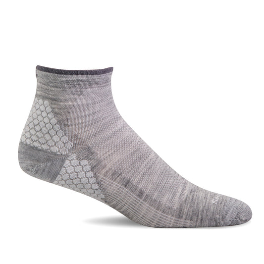 SockWell Women's Plantar Sport Quarter Socks (Grey) - SockWell Women's Plantar Sport Quarter Socks Grey