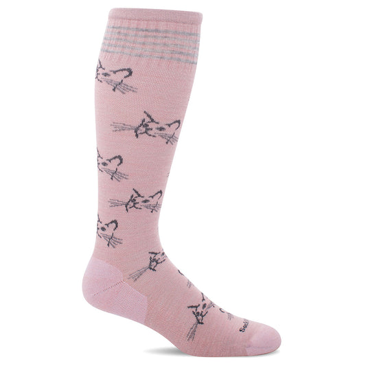 SockWell Women's Feline Fancy Socks 15-20 mmHg - SockWell Women's Feline Fancy Socks 15-20 mmHg Rose