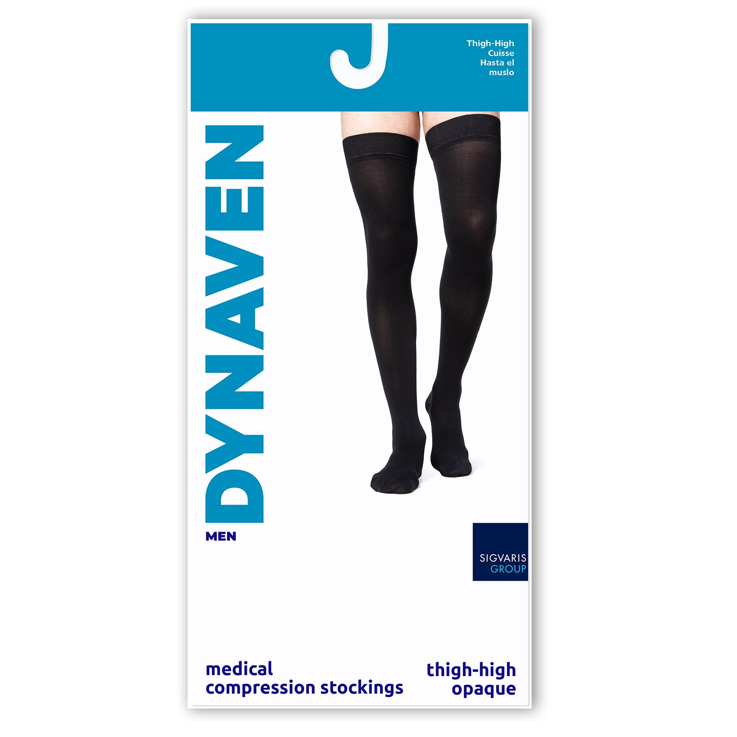 Sigvaris Dynaven 973 Access Men's Closed Toe Thigh Highs - 30-40 mmHg Box