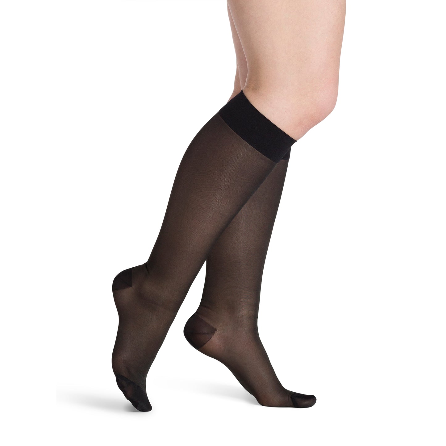 Sigvaris Women's Soft Sheer Trouser Knee Highs Black