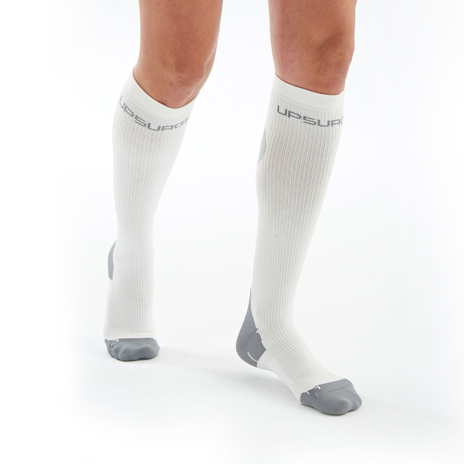 Upsurge sports compression sock white