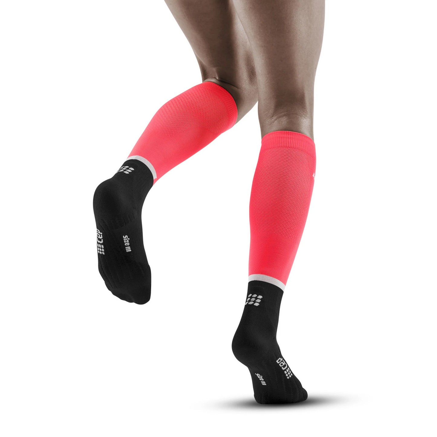 CEP Women's The Run Tall Compression Socks 4.0 Pink Black