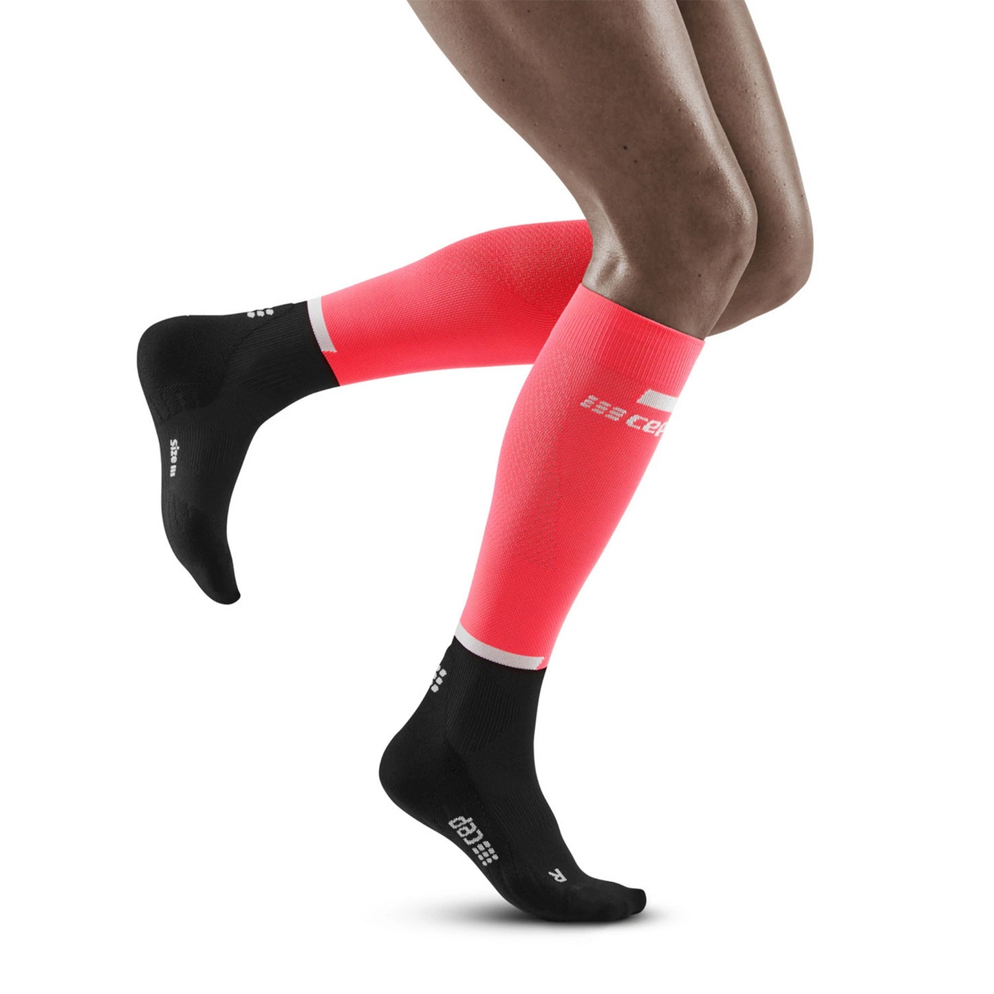 CEP Women's The Run Tall Compression Socks 4.0 Pink Black