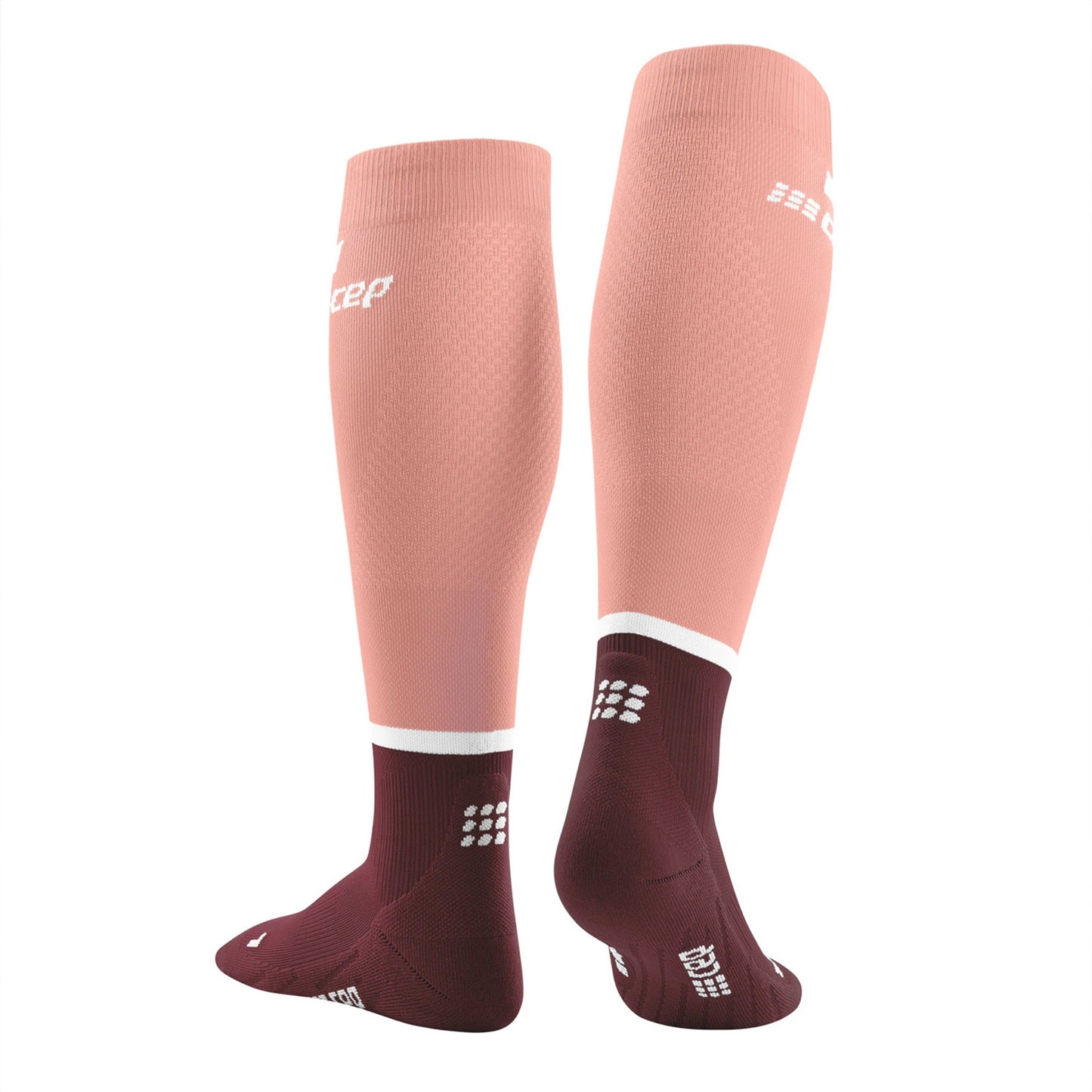 CEP Women's The Run Tall Compression Socks 4.0 Rose Dark Red