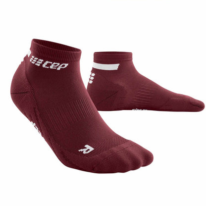 CEP Women's The Run Low Cut Compression Socks 4.0 Dark Red