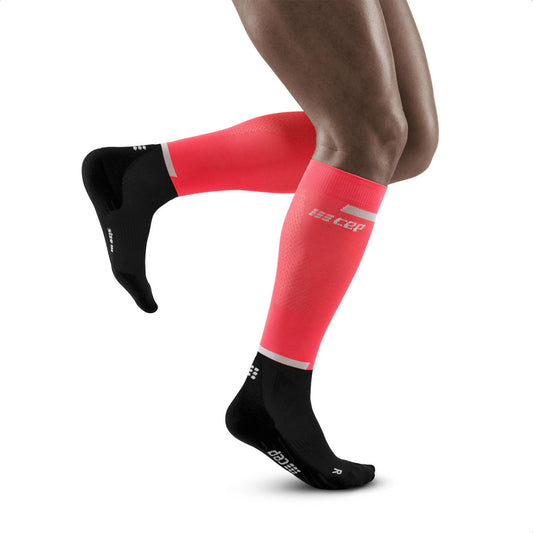 CEP Men's The Run Tall Compression Socks 4.0 - CEP Men's The Run Tall Compression Socks 4.0 Ocean Pink Black