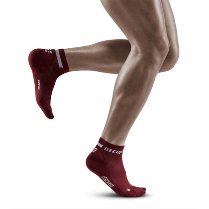 CEP Men's The Run Low Cut Compression Socks 4.0 Dark Red