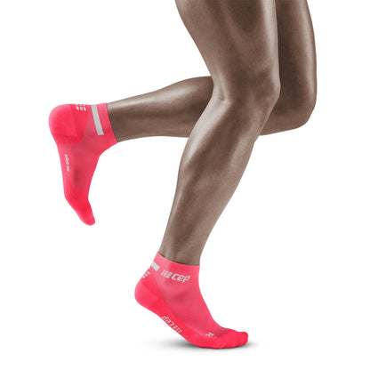 CEP Men's The Run Low Cut Compression Socks 4.0 Pink