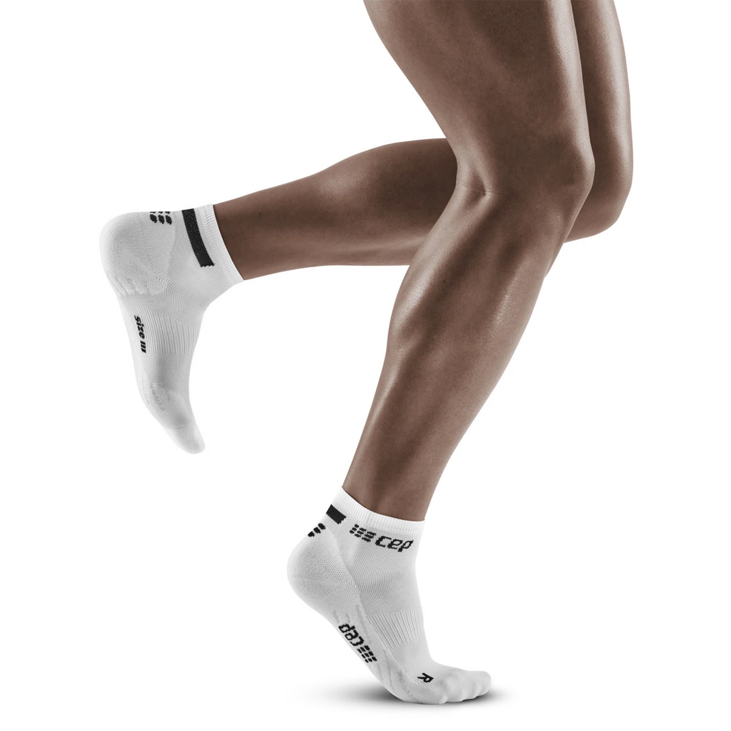 CEP Men's The Run Low Cut Compression Socks 4.0 White