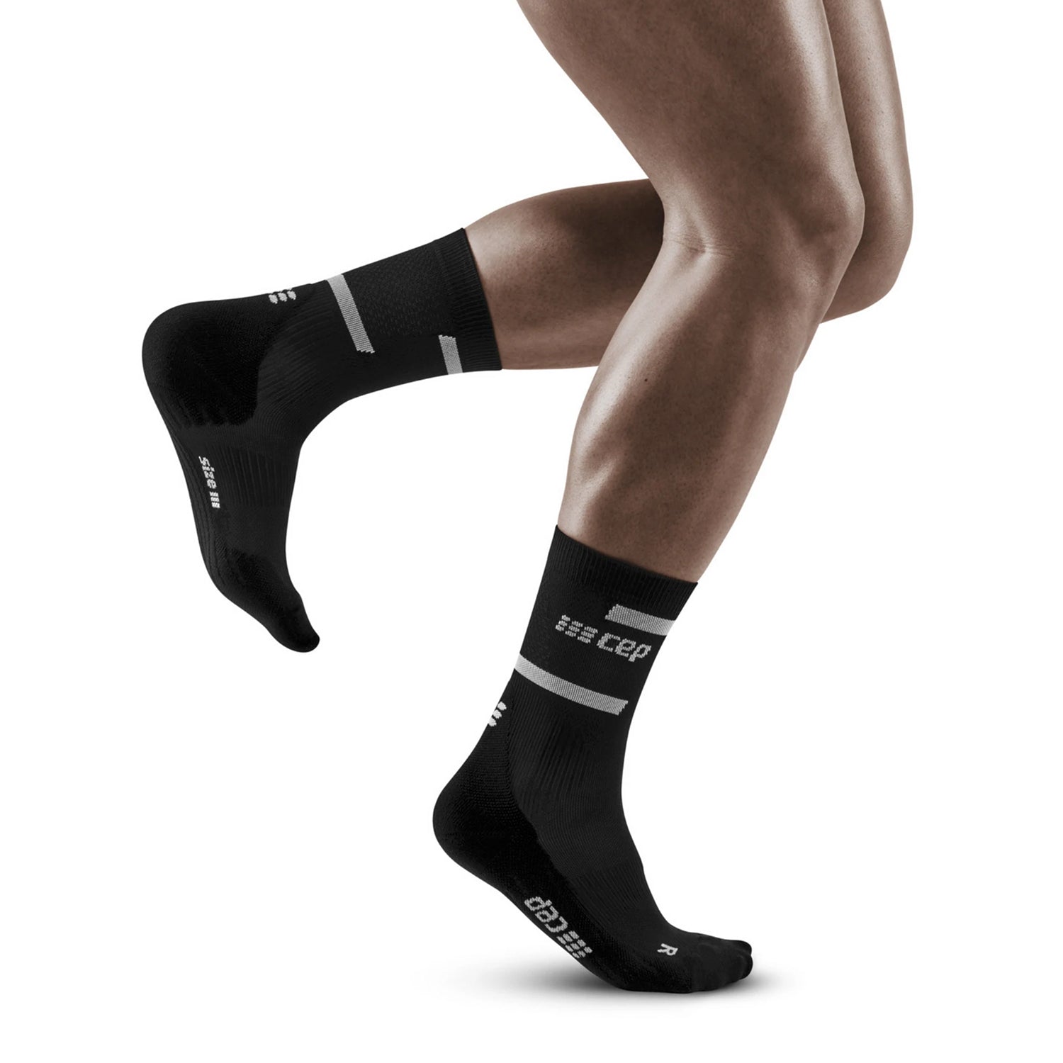 CEP Men's The Run Mid Cut Compression Socks 4.0 Black