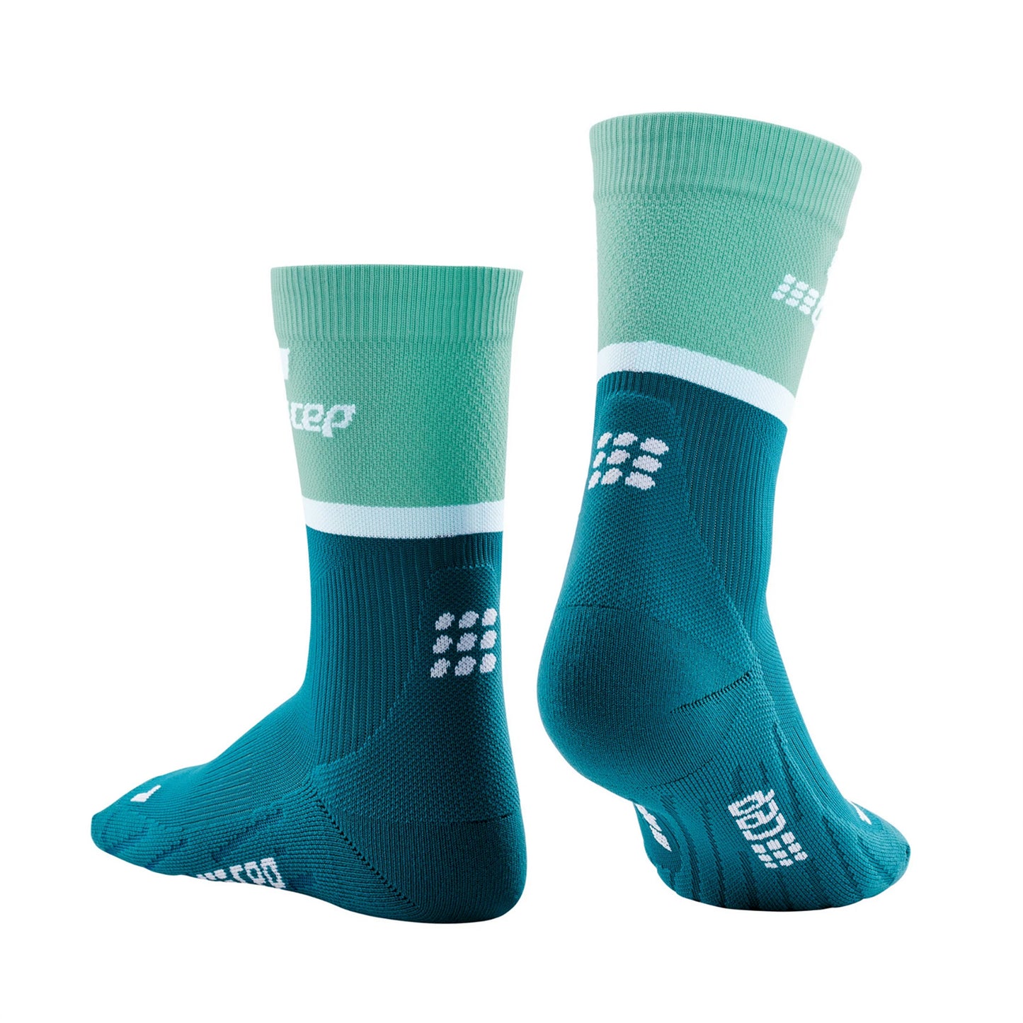 CEP Men's The Run Mid Cut Compression Socks 4.0 Ocean/Petrol