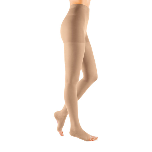 Mediven Comfort Open Toe Pantyhose 30-40 mmHg - Medi Comfort Open Toe Pantyhose -30-40 mmHg - Sandstone