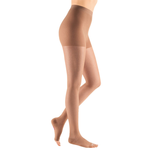 Mediven Sheer & Soft Open Toe Pantyhose 15-20 mmHg - Medi Sheer & Soft Open Toe Pantyhose - 15-20 mmHg - Natural